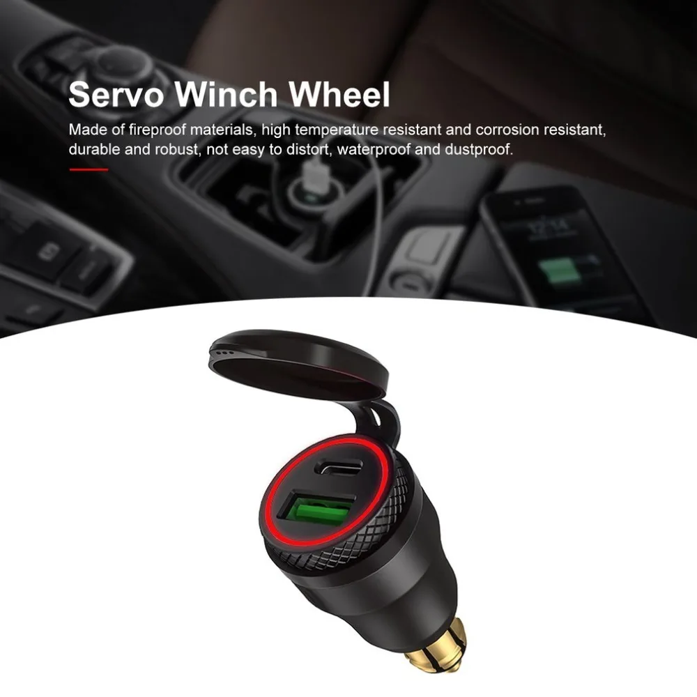 12 V-24 V QC3.0 Тип usb C PD адаптер питания для быстрой зарядки Зарядное устройство Hella DIN ЕС розетка для поездок на мотоцикле DUCATI мотоцикл B8