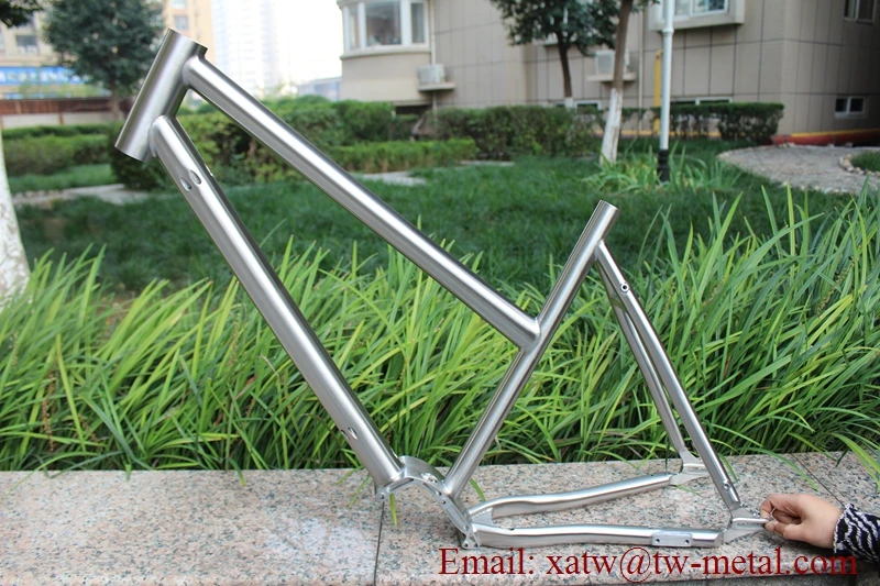 Titanium Mountain Bike Frame With Pinion Gear Box For Women Use