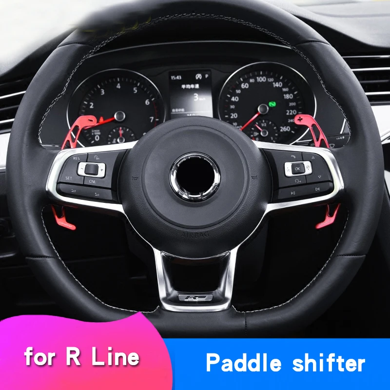 For Volkswagen Golf Mk7 R Line Scirocco Tiguan Mk2 R Line Passat B8 Steering Wheel Shift Paddle Car Sticker Accessories Steering Wheels Horns Aliexpress