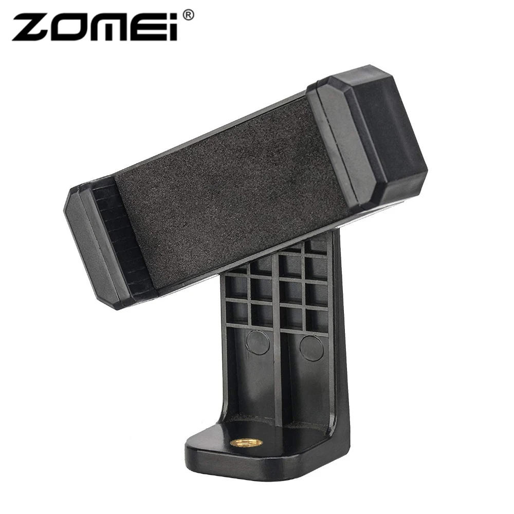 ZOMEI Tripod Mount Adapter Cell Phone Clipper Holder Vertical 360 Stand with 1/4 screw hole for Phone for Camera