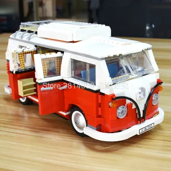 

In stock 21001 T1 Camper Van Classic Bus Model 1342pcs Creator Series Building Blocks Toys Compatible Creator 10220