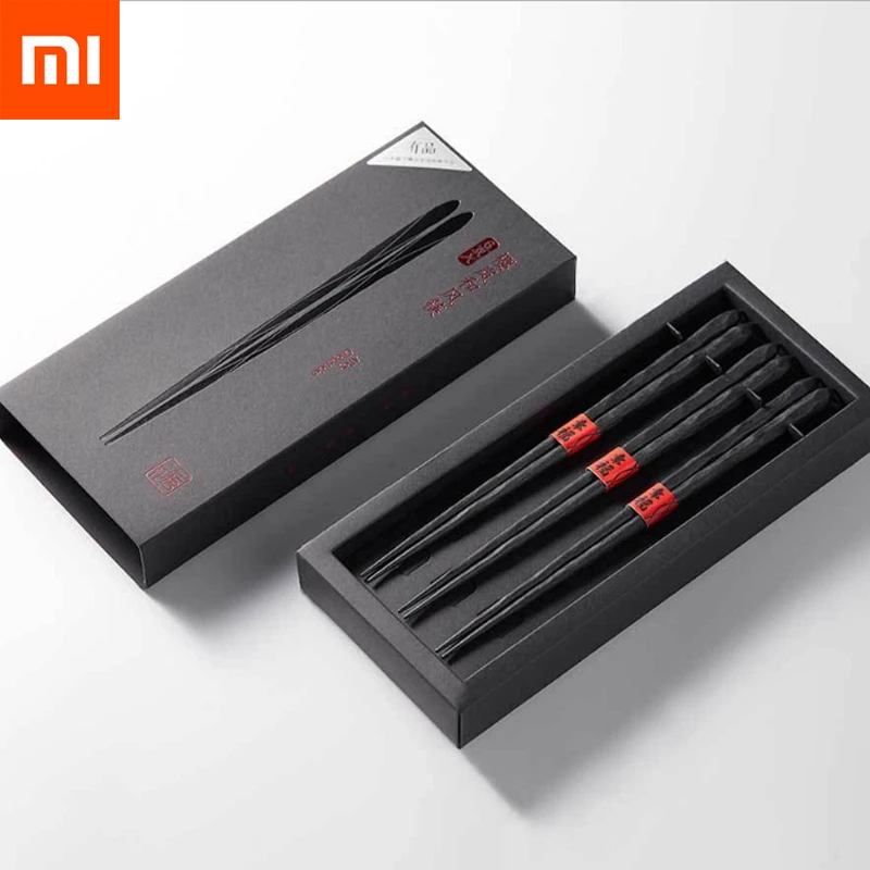 1Box Xiaomi Mijia Yiwuyishen палочки для еды 6 пар в упаковке Pps стекловолокно высокая термостойкость китайские палочки для еды детские палочки для еды - Цвет: 1Box