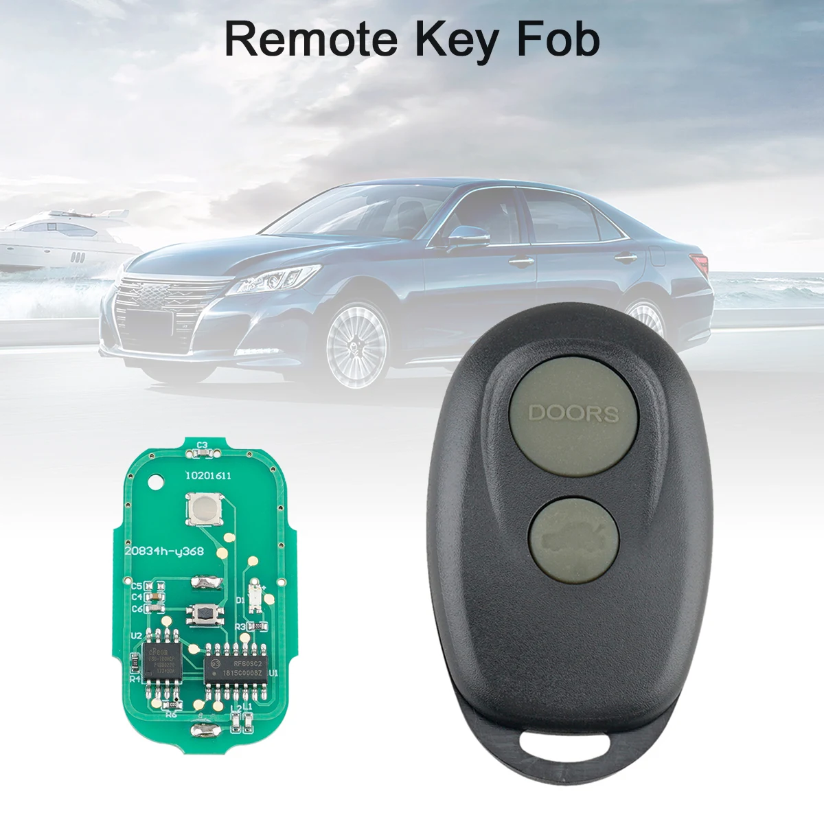 2 Buttons Remote Car Key Replacement Keyless Entry Transmitter Automobile Key Replacement for Toyota Camry Avalon Conquest