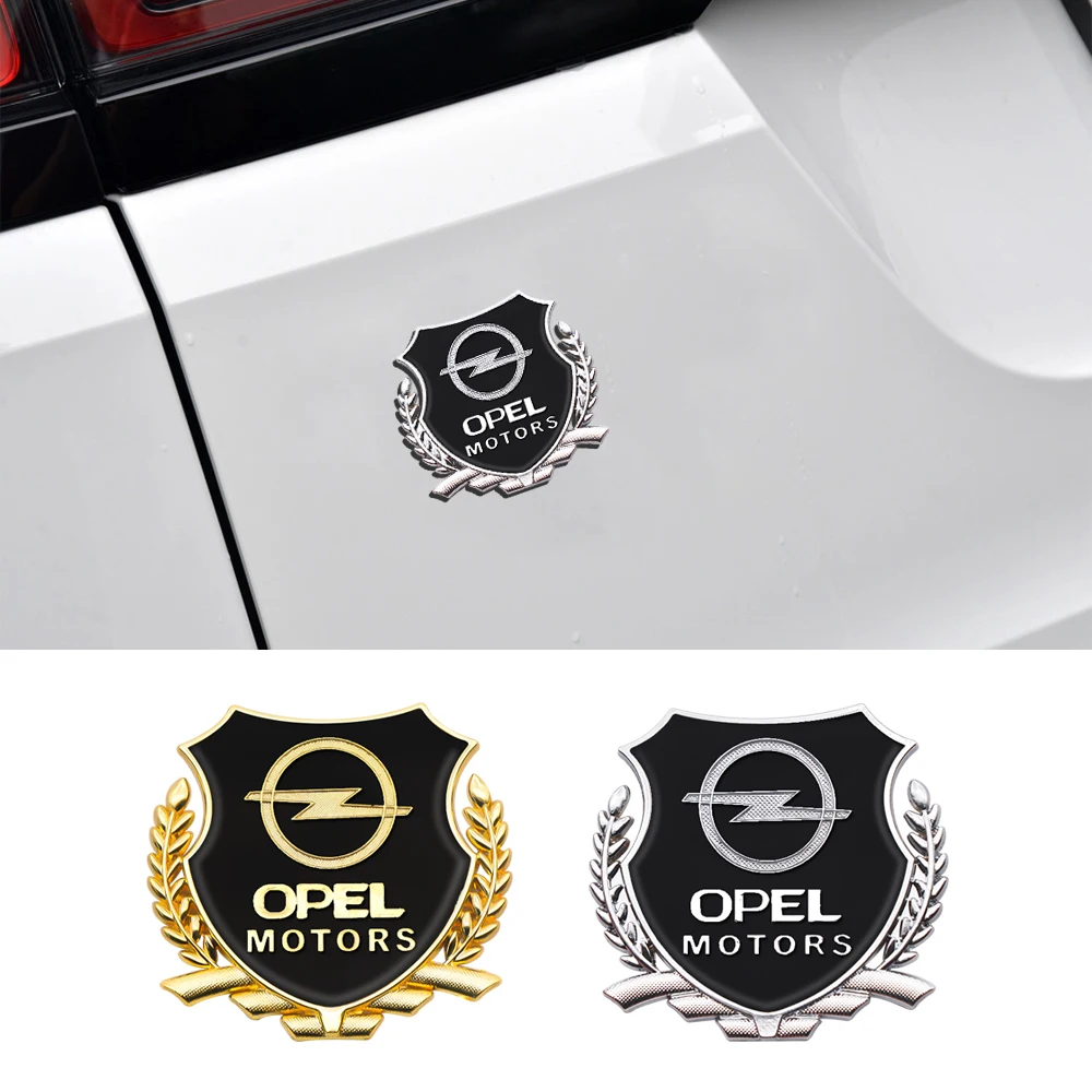 

2PCS 3D Metal Alloy Car Side Sticker Door Badge Stickers Side Window Emblem Decals For Opel Astra H G J Corsa No3 Magentis