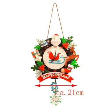 

Ornaments Wall Clock Christmas Party DIY Decoration Garland Decor Gift