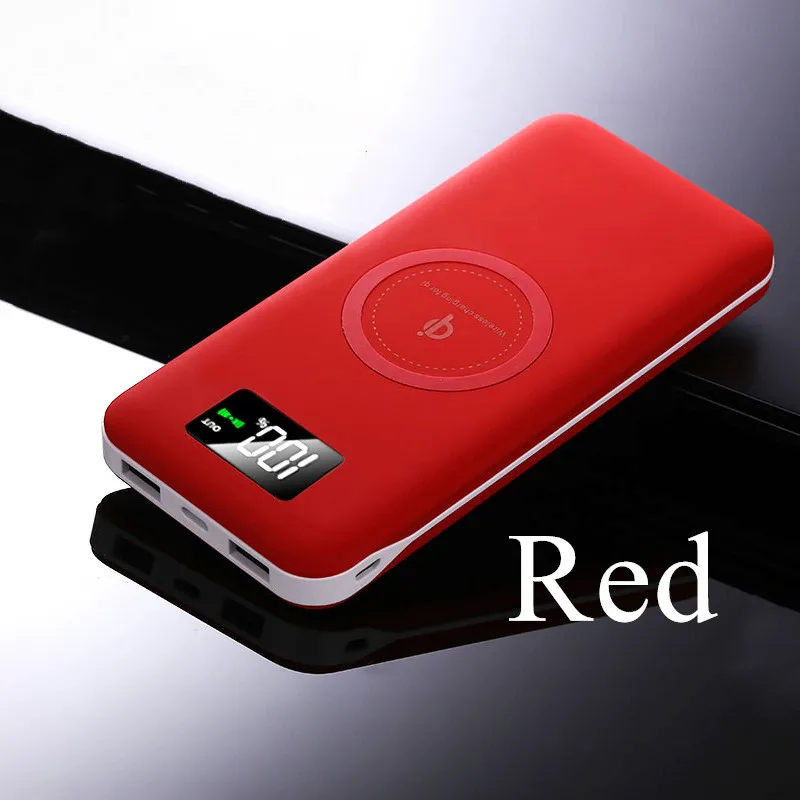 Soodoo qi Беспроводное зарядное устройство 2 usb 10000 мАч Внешняя батарея быстрая