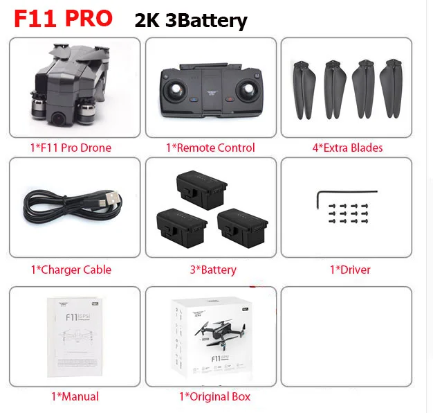 SJRC F11 gps 5G Wifi FPV с камерой 1080P 25 минут время полета бесщеточный складной рычаг селфи RC Дрон Квадрокоптер - Цвет: F11 PRO 2K 3Battery