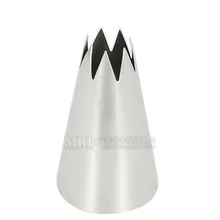 354#825 большой размер 7 зуб из нержавеющей стали бесшовный носик для украшения печенья крем для печенья, заполненный цветочный инструмент для выпечки тортов