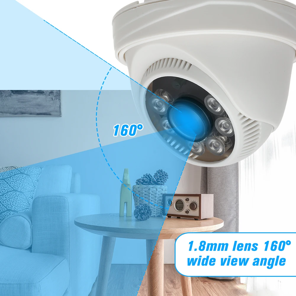 1080P AHD купольная камера видеонаблюдения 2.0MP 1 8 мм 6pcs Array IR лампы ночного видения CUT
