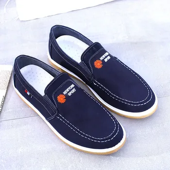 

Men Casual Shoes Light Canvas Shoes Men Fashion Sneakers New Breathable Fisherman Shoes Men Loafers Shoes Flat Soft Bottom Shoes