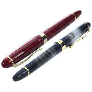 

JINHAO 2pcs X450 18 KGP 0.7mm Broad Nib Fountain Pen - Red & Dark Clouds