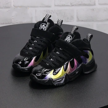 

New Autumn Winter Boys Sneakers Fashion Baby Girls Sneakers Kids Shoes Pu Leather Waterproof Snow Boots Plush Warm Sports Shoes