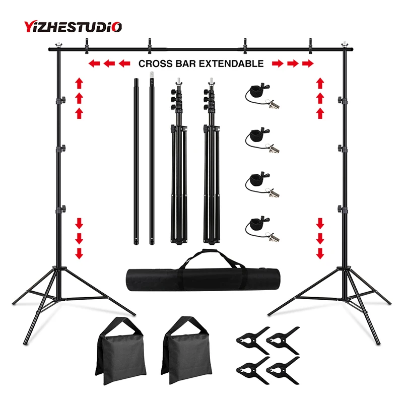  Photography Studio Backdrops Stand Portable Background Support kit for Photo Studio Muslin Backdrop