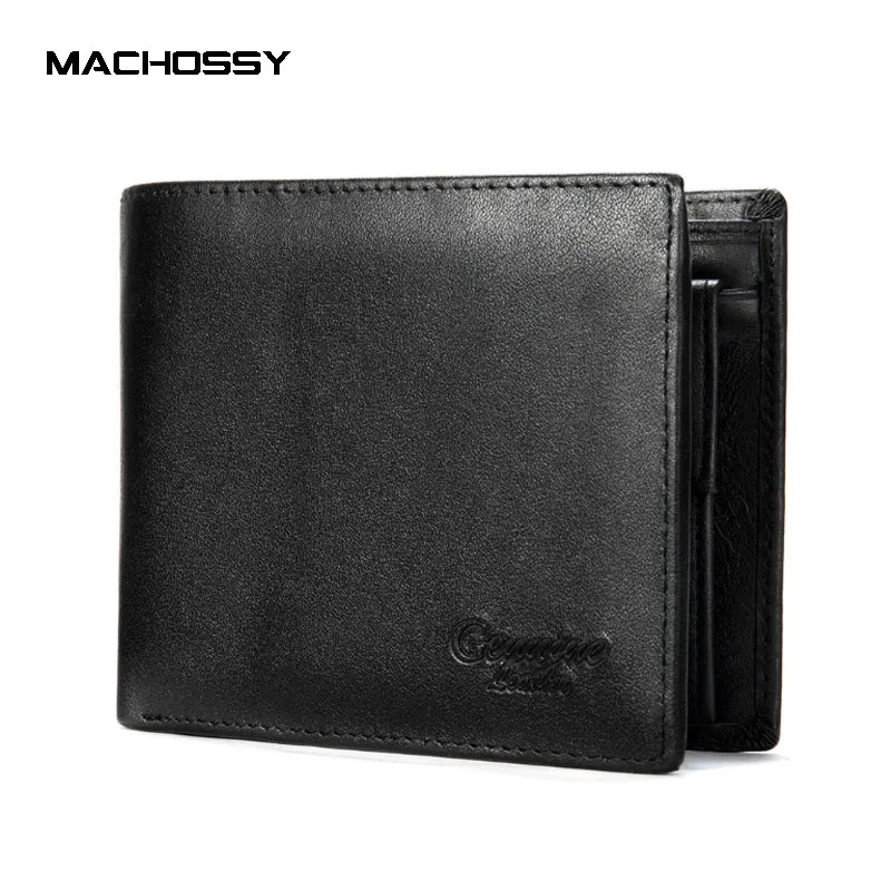 New Genuine Leather Wallet Men Small Short Purse Card Holder Large Capacity Male Coin Pocket Wallets | Багаж и сумки