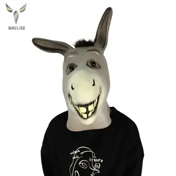 

Waylike Donkey Mask Halloween Novelty Deluxe Costume Party Cosplay Latex Animal Head Mask