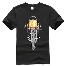 Deus Ex Machina фронтальная Мужская футболка без повязки-черный все размеры