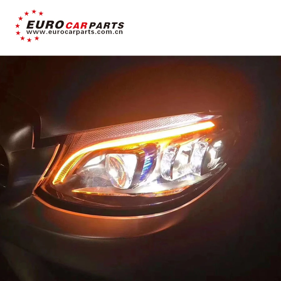 Стиль w205 C300 светодиодный налобный фонарь для w205 C180 C200 C260 C300 светодиодный фонарик на голову до год