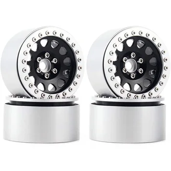 

4Pcs 1/10 RC Rock Crawler Aluminum 2.2 Beadlock Wheel Rims for Axial SCX10 Capra Wraith 90018 Traxxas TRX4 TRX-6