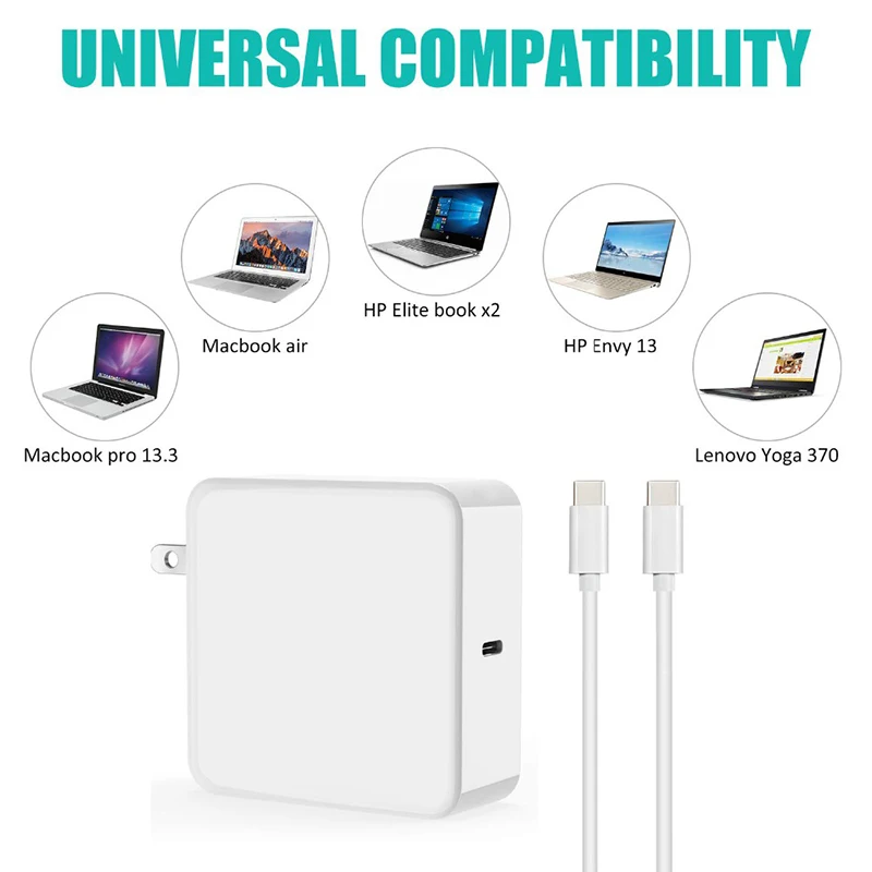 65 Вт Тип USB-C адаптер питания зарядное устройство type-C настенный адаптер питания Быстрая зарядка для MacBook Dell samsung huawei Matebook hp ASUS