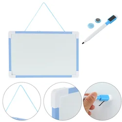 Pizarra blanca magnética de doble cara, tablero de escritura creativo, tablero colgante de mensajes, 1 Juego