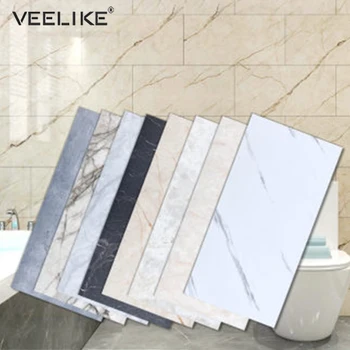

Waterproof Floor Stickers Self Adhesive Marble Wallpaper Bathroom Wall Sticker House Renovation Decal DIY Wall Ground Room Decor