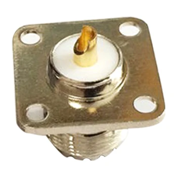 

Solder Jack Coaxial Communication Flange Chassis Panel UHF Female Cup Mount Brass Radios RF Connector Accessories