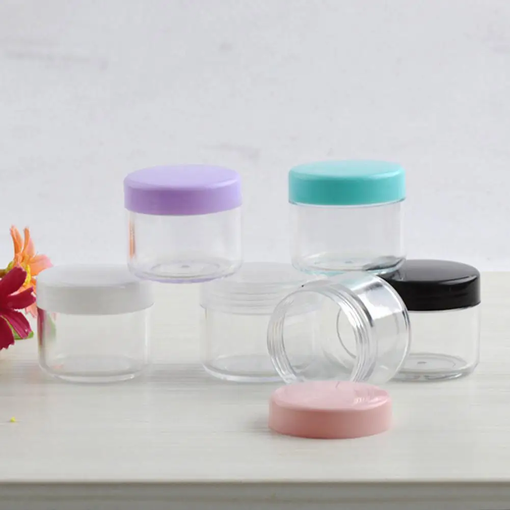10Pcs 20g Round Clear Jars Transparent Screw Caps Good Sealing PS Plastic Storage Box With Lids for Face Cream | Красота и здоровье