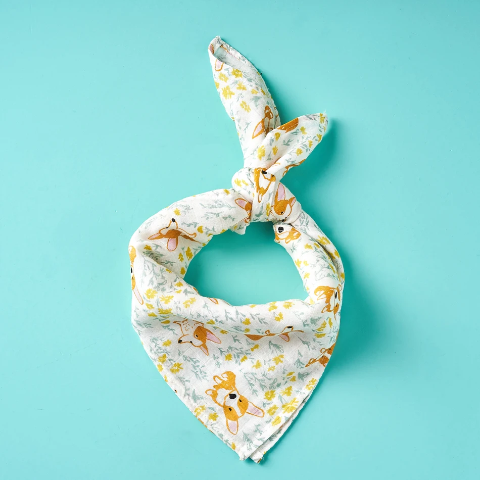 Kangobaby #My Soft Life# 5pieces Set Bamboo Cotton Swaddle Blanket Baby Bandana Bib Set 3