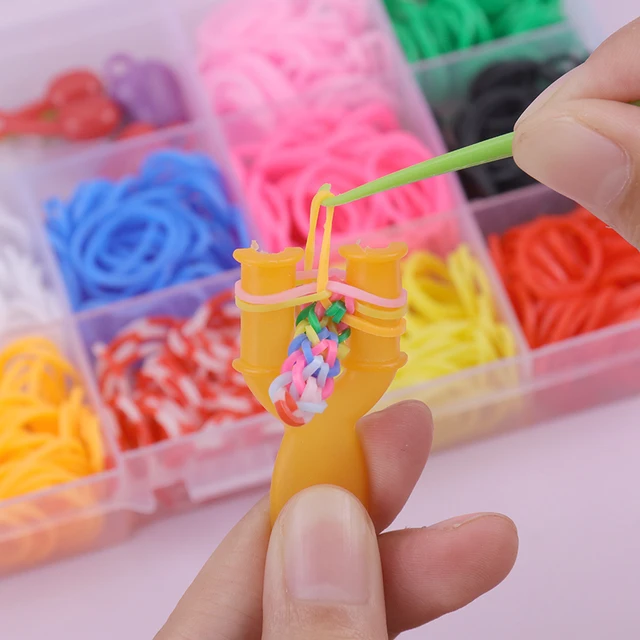 600PCS/Box Rubber Loom Bands Girl Gift For Children Elastic Band For Weaving Lacing Bracelet Toy DIY Bracelets Loom Toys 5
