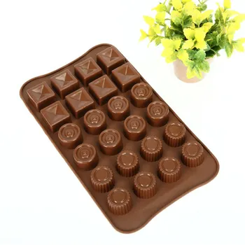 

Non-toxic Silicone Round Square Shape 24 Cavity Chocolate Mold Fondant Cake Mould Food Grade Baking Accessories Kitchen Gadgets