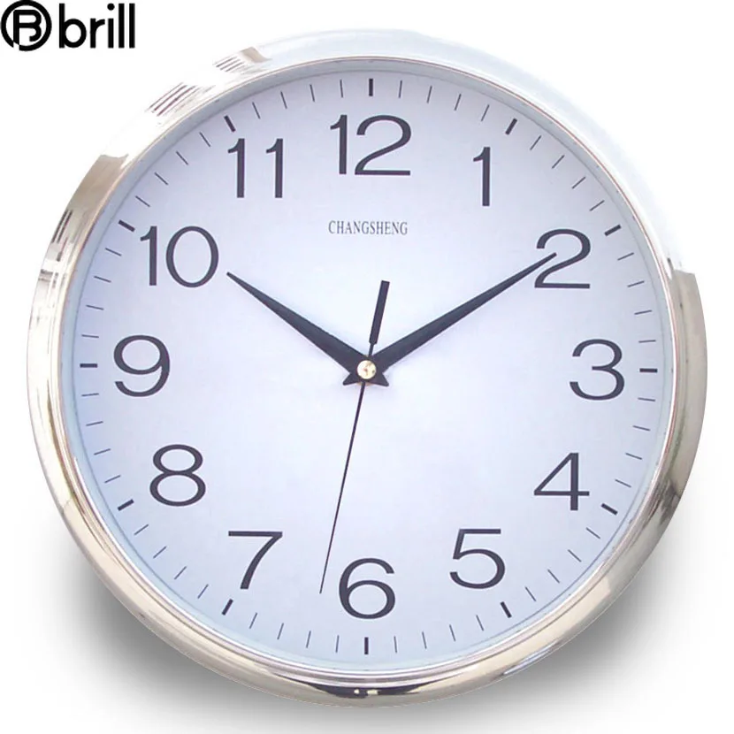 

Простые современные настенные часы, бесшумные минималистичные декоративные цифровые салонные Современные часы, 12 дюймов