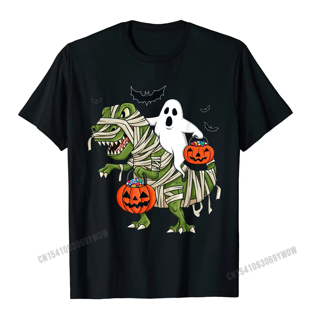 Print Custom April FOOL DAY Pure Cotton Round Neck Men T Shirt Europe Tee-Shirt 2021 Fashion Short Sleeve T Shirts Halloween Ghost Riding T Rex Funny Boys Girls Kids T-Shirt__622 black
