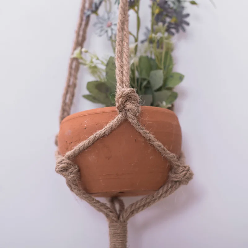 Новое поступление ручной работы льняная веревка вешалка для растений горшок вешалка для сада дома barcony