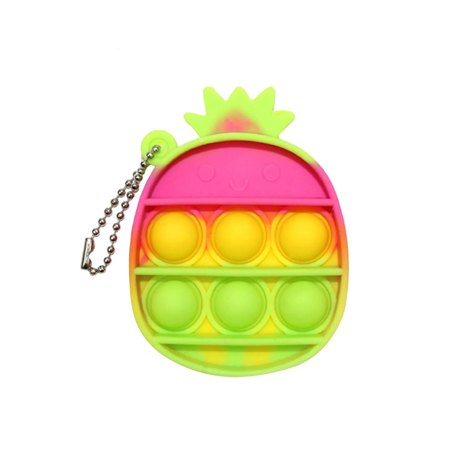 Mini Pops Fidget Toy Simple Dimple Its Anti Stress Relief Keychain Push Bubble Silicone Anxiety Sensory For Autism Adhd Chidlren stress ball brain Squeeze Toys