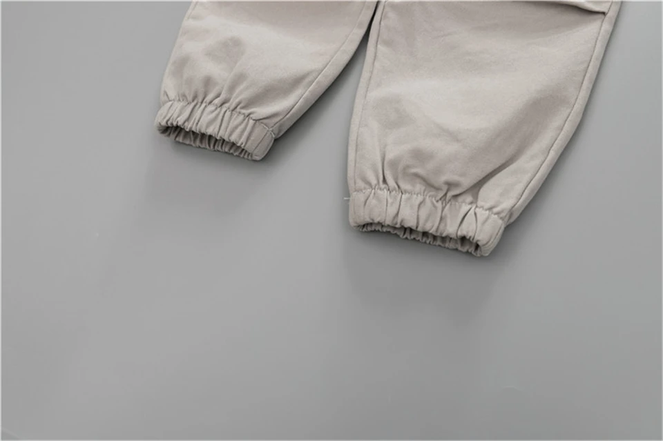 2019 новые штаны для мальчиков однотонные штаны с эластичной резинкой на талии и большими карманами осенние штаны для мальчиков милые
