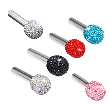 

4Pcs/Set Bling Car Door Bolt Door Lock Pin Knob Button Cover Cap Crystal Diamond Car Interior Accessories for Women Universal Fi