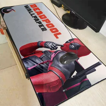 

XGZ Deadpool Anime Cartoon Pad Large Mouse Pad Gamer Mousepad Rubber Gaming Desk Mat with Locking Edge for CSGO DATA LOL XXL