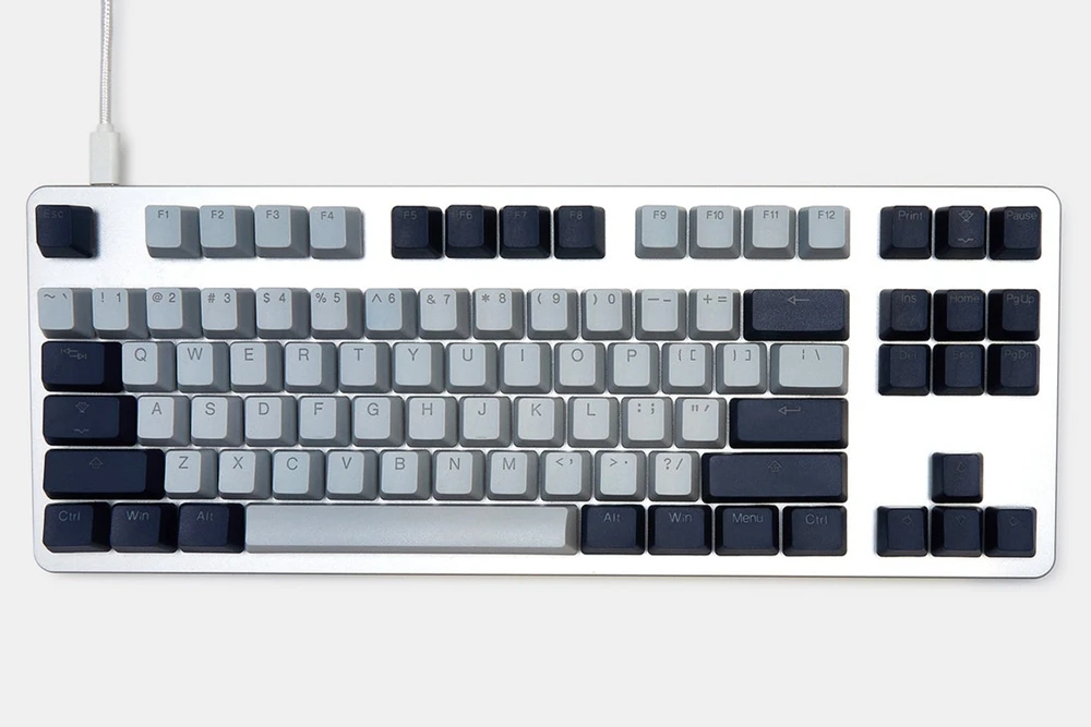 Taihao pbt двойные колпачки для ключей для самостоятельной сборки игровой механической клавиатуры колпачки с подсветкой oem профиль светильник серый темно-синий бежевый