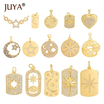 

JUYA Jewelry Making Necklace Pendants Star Moon CZ Charms for Women Jewelry Luxurious Jewelry Hand Made Accessories Supplies