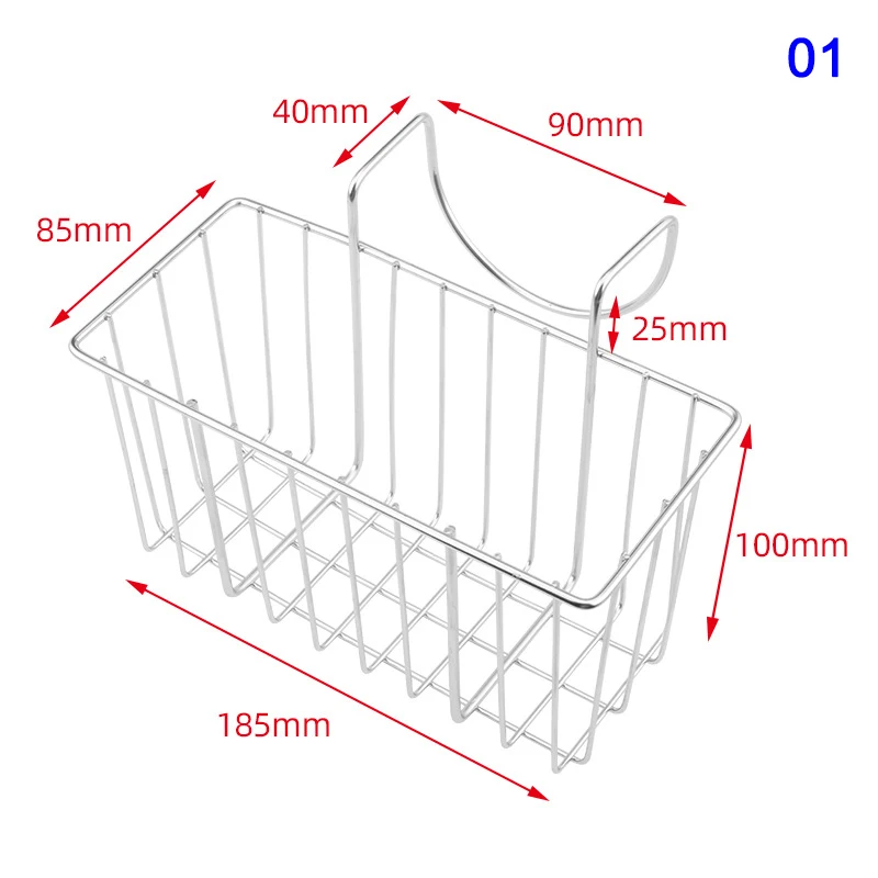 Kitchen Stainless Steel Storage Rack Sponge Holder Sink Brush Soap Drain Holder FPing