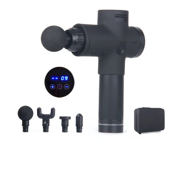

Muscle Massage Gun Sport Therapy Massager Body Relaxation Pain Relief Slimming Shaping Massager 4 Heads With Bag