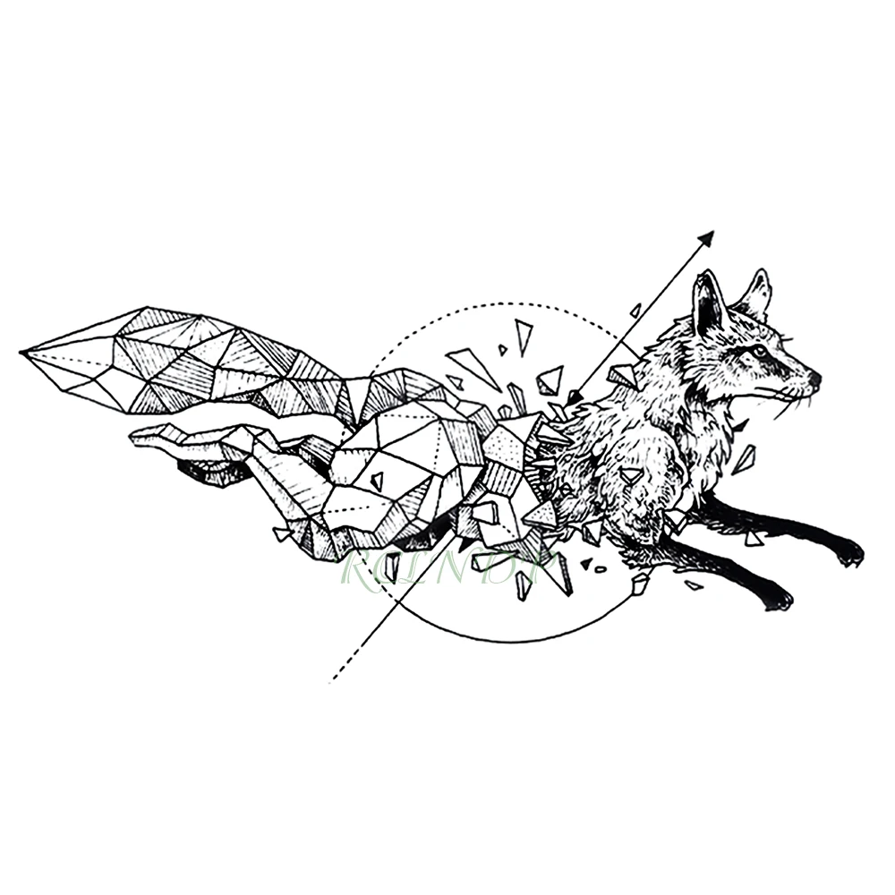 Waterproof Temporary Tattoo Fox Wolf Wolves Whale Owl Geometric Animal Tatto Flash Tatoo Fake Tattoos For Girl Women Man Kid 7 Waterproof Temporary Tattoos Temporary Tattoofake Tattoo Aliexpress
