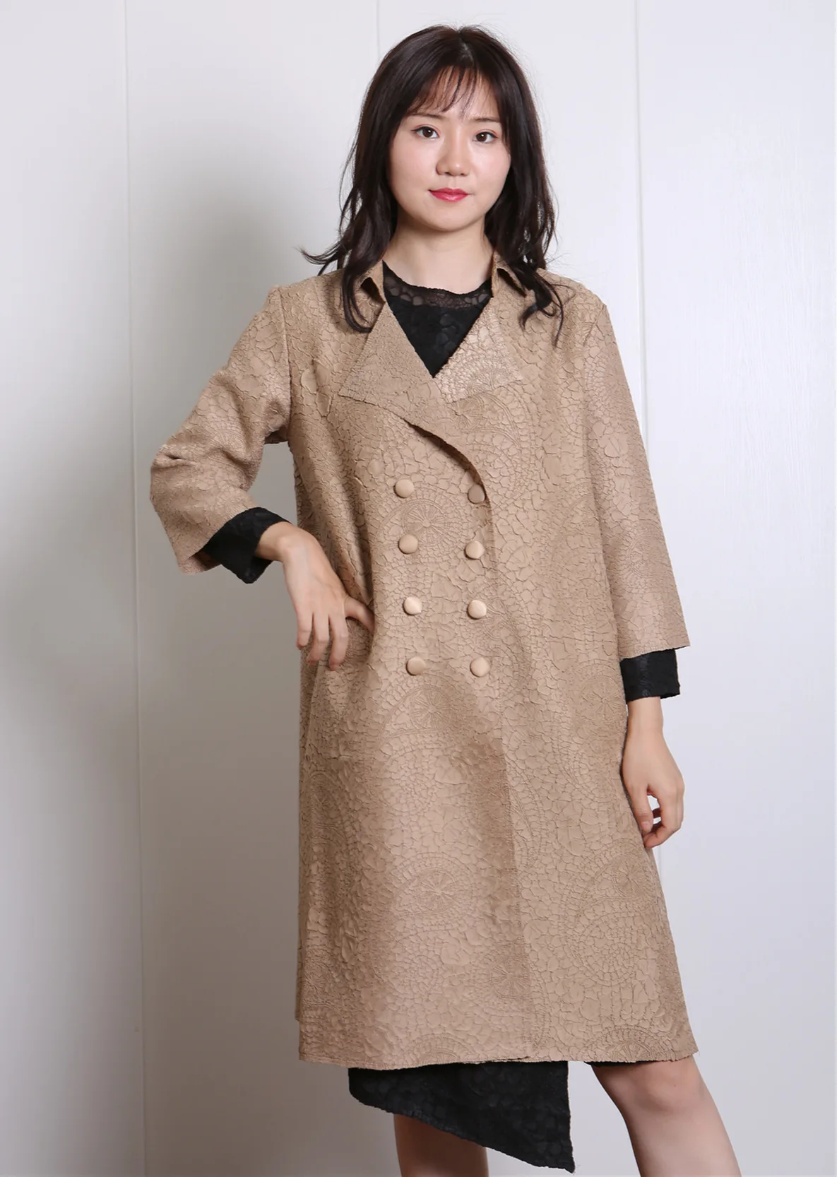Женская плиссированная ветровка свободное модное пальто большого размера