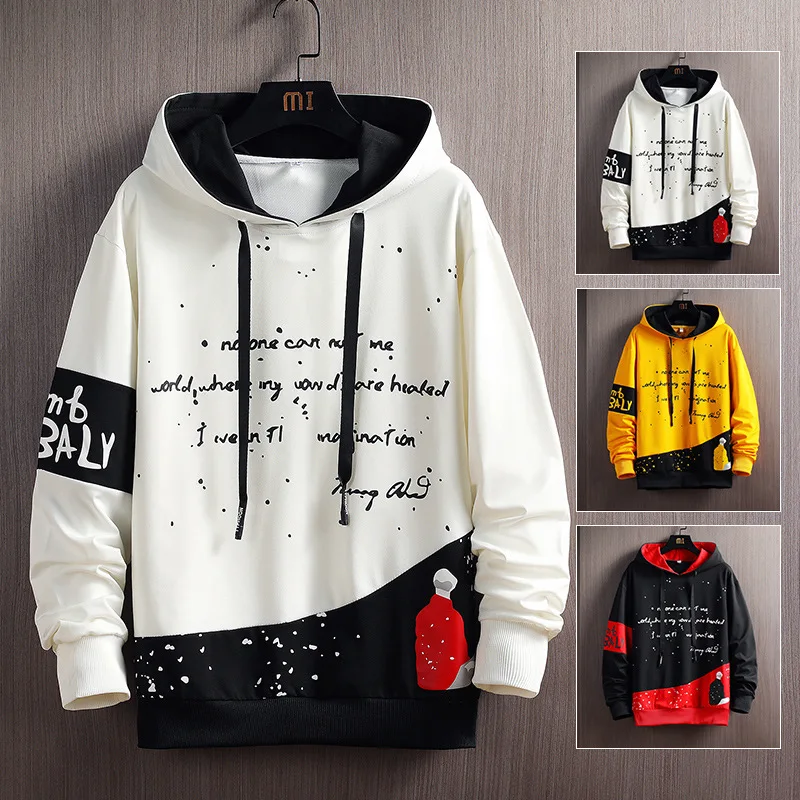 Japan Style Casual O-Neck 2020 Spring Autumn Black White Hoodie Sweatshirt Men'S Thick Fleece Hip Hop High Streetwear Clothes Japan Style Casual O-Neck 2020 Spring Autumn Black White Hoodie Sweatshirt Men'S Thick Fleece Hip Hop High Streetwear Clothes