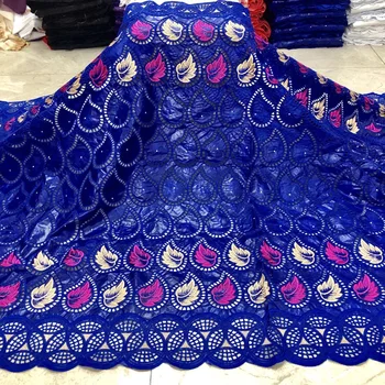 

(5yards/pc) high quality African cotton bazin lace fabric newest with beautiful embroidery for party dress BX019