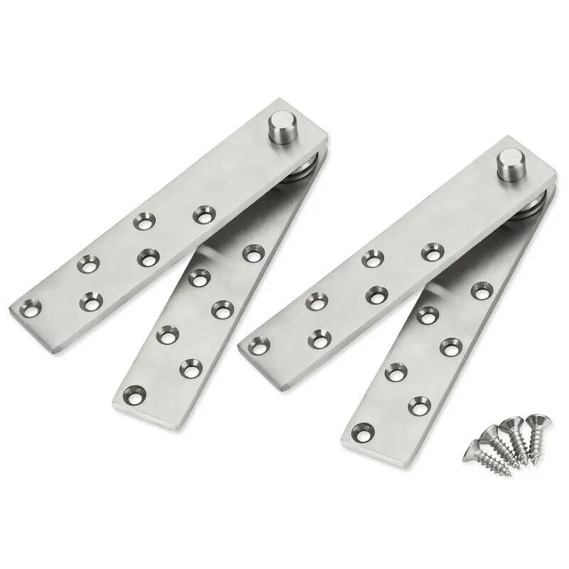 

10PCS Stainless Steel Heavy Door Pivot Hinge 360° Rotary Invisible Door Hinges Background Wall Hidden Hinges Install Up and Down