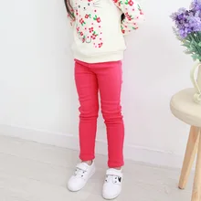 Бархатные леггинсы на гусеничном ходу для девочек Теплые Штаны для маленьких девочек от 0 до 3 лет плотные штаны для детей в Корейском стиле