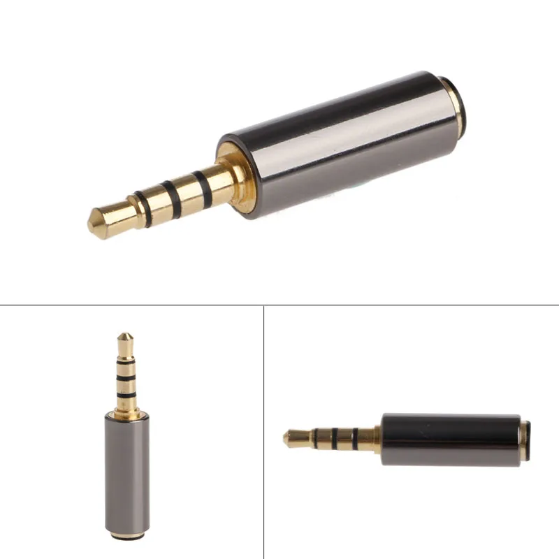 

Mini 3.5mm Stereo Male 4 Pole Plug To 3.5mm Female Jack Audio Connector Adapter