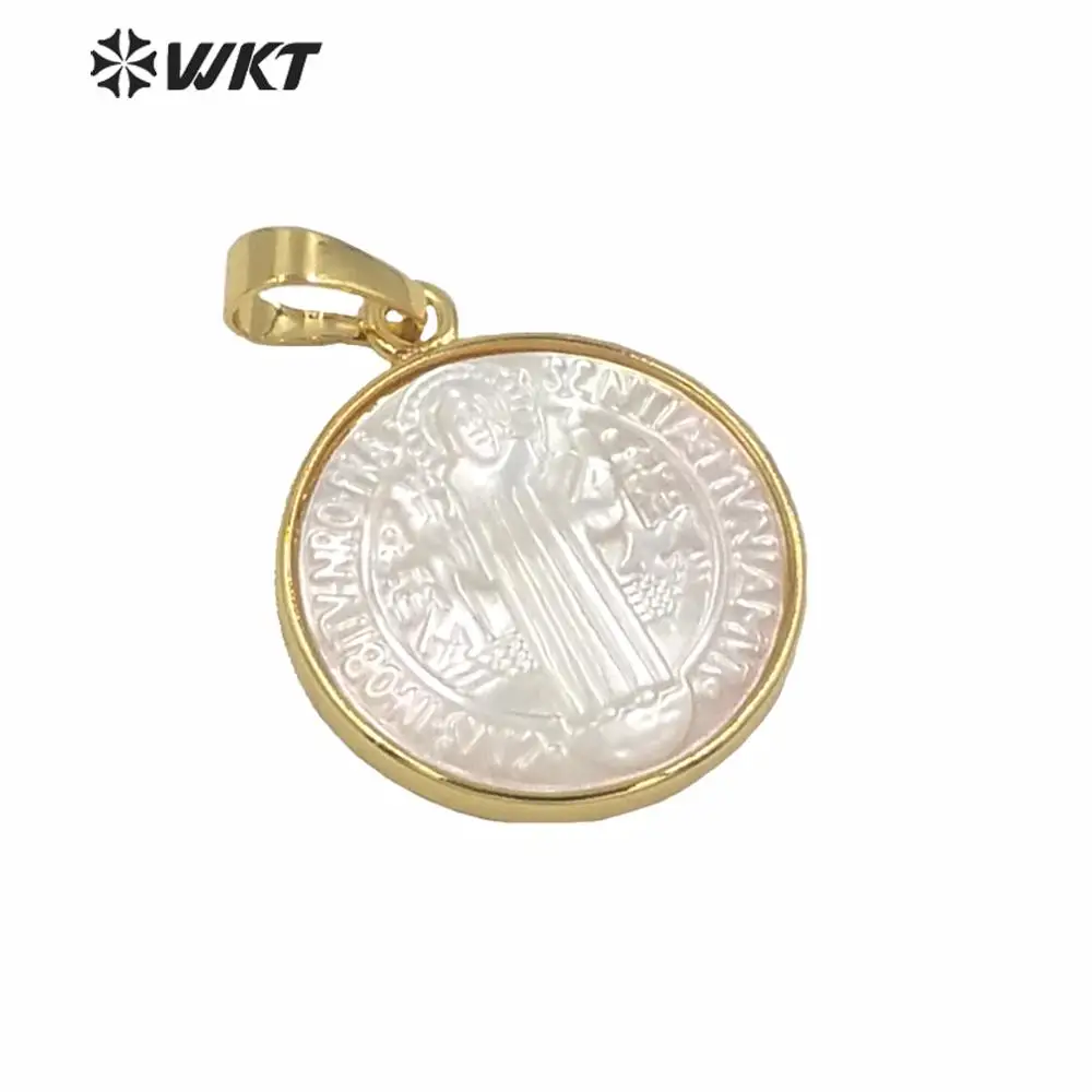 WT P681 оптовая продажа Уникальные Круглые Подвески ручной работы из натуральной