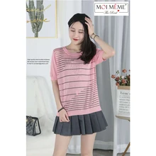 6 PCS Wholesale New Coming fashion Summer Casual Women Thin Knitwear Short Sleeve Fashion o-neck knitwear